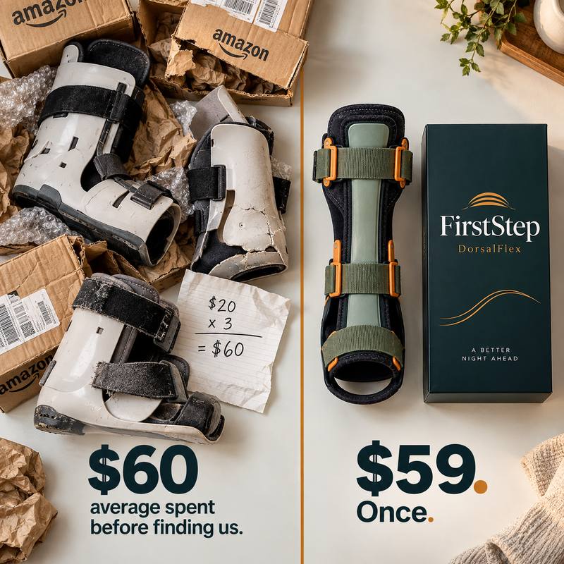 60 dollars average spent on Amazon splints versus 59 dollars once