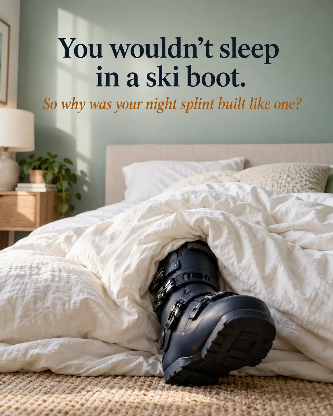 You wouldn't sleep in a ski boot — so why was your night splint built like one